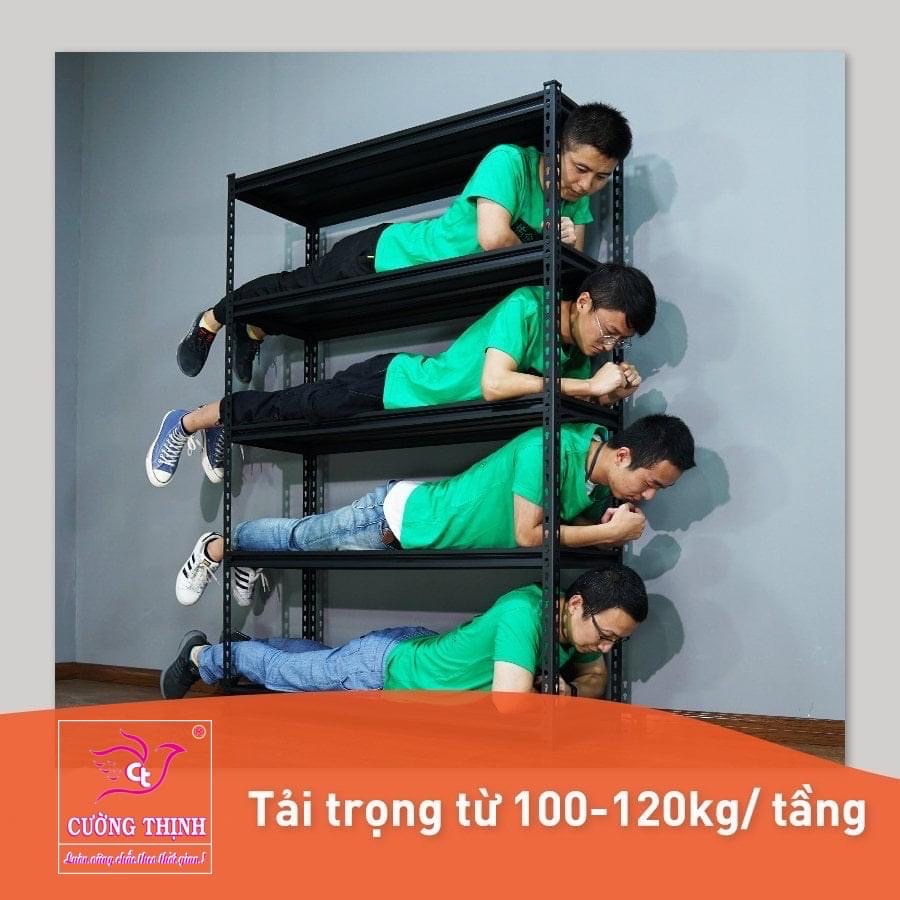 Kệ sắt V lỗ 5 tầng mẫu mới lắp đặt không cần ốc vít, Cao 2m x dài 1m2 x rộng 40cm