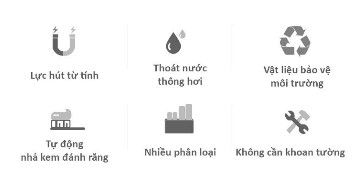 Bộ Nhả Kem Đánh Răng Tự Động - Có Kệ Để Đồ + Kệ Treo Bàn Chải Đánh Răng -  ( Tặng Kèm Cốc Hút Từ Tính & Miếng Dán ) - Hàng Chính Hãng.