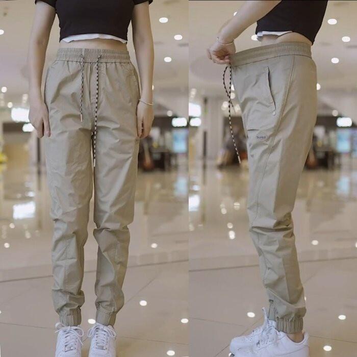 Quần gió nữ RMEN 4 màu vải gió co dãn 2 chiều tôn dáng đứng form