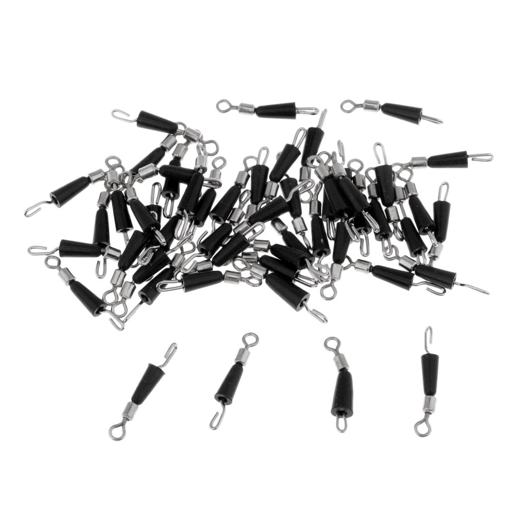 100x Metal M + 100x L Fishing Swivels Sub-line Hook Fast Link Clip Snap