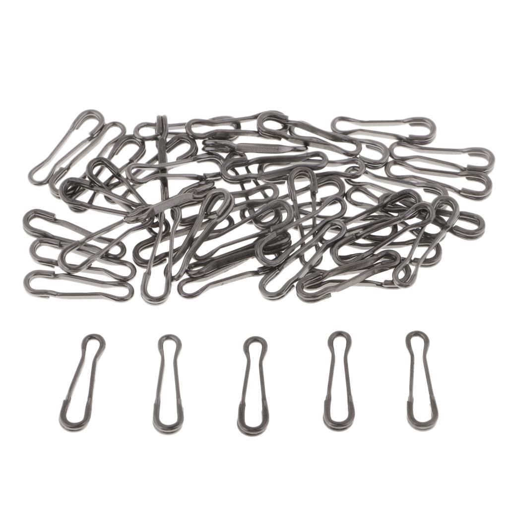 200x Fishing Quick Change Hawaiian Snaps Swivels Baits Lures Clip Link 20mm