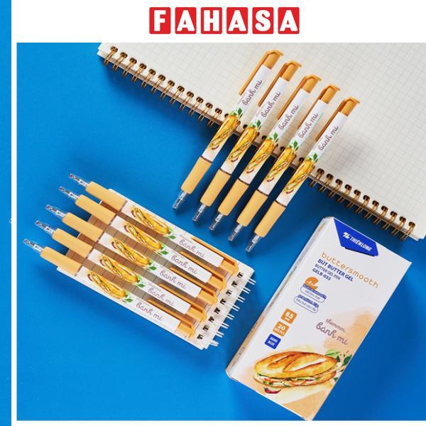 Hộp 20 Bút Gel Buttersmooth B 0.5 mm - Thiên Long GELB-033 - Mực Xanh - Bánh Mì