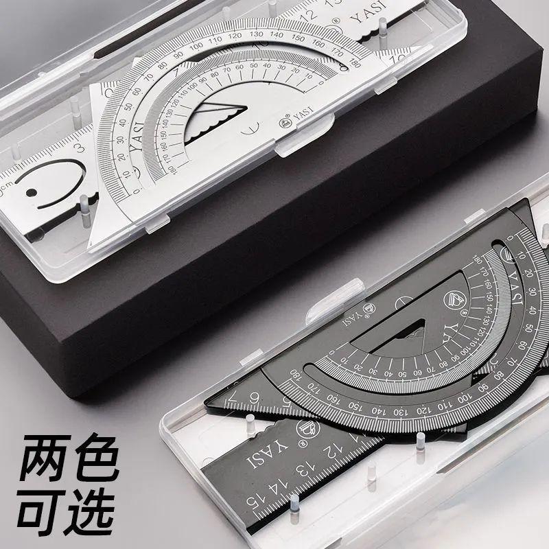 Giá thấp nhất bộ thước kim loại thước bộ 15cm thước sinh viên ins 4 bộ thước thép thước tam giác thước thước đo góc AliExpress