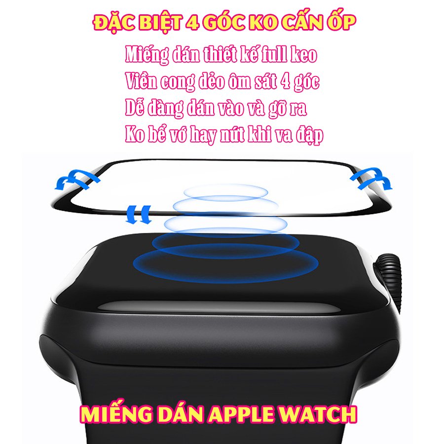 Mua Dây Đeo Dành Cho Apple Watch Tặng Miếng Dán Cường Lực Apple Watch Series 6/5/4/3/2/1 - Dây đeo dành cho Apple Watch Sport Loop Nylon liền ốp silicon rằn ri size 38/40/42/44mm - đủ màu