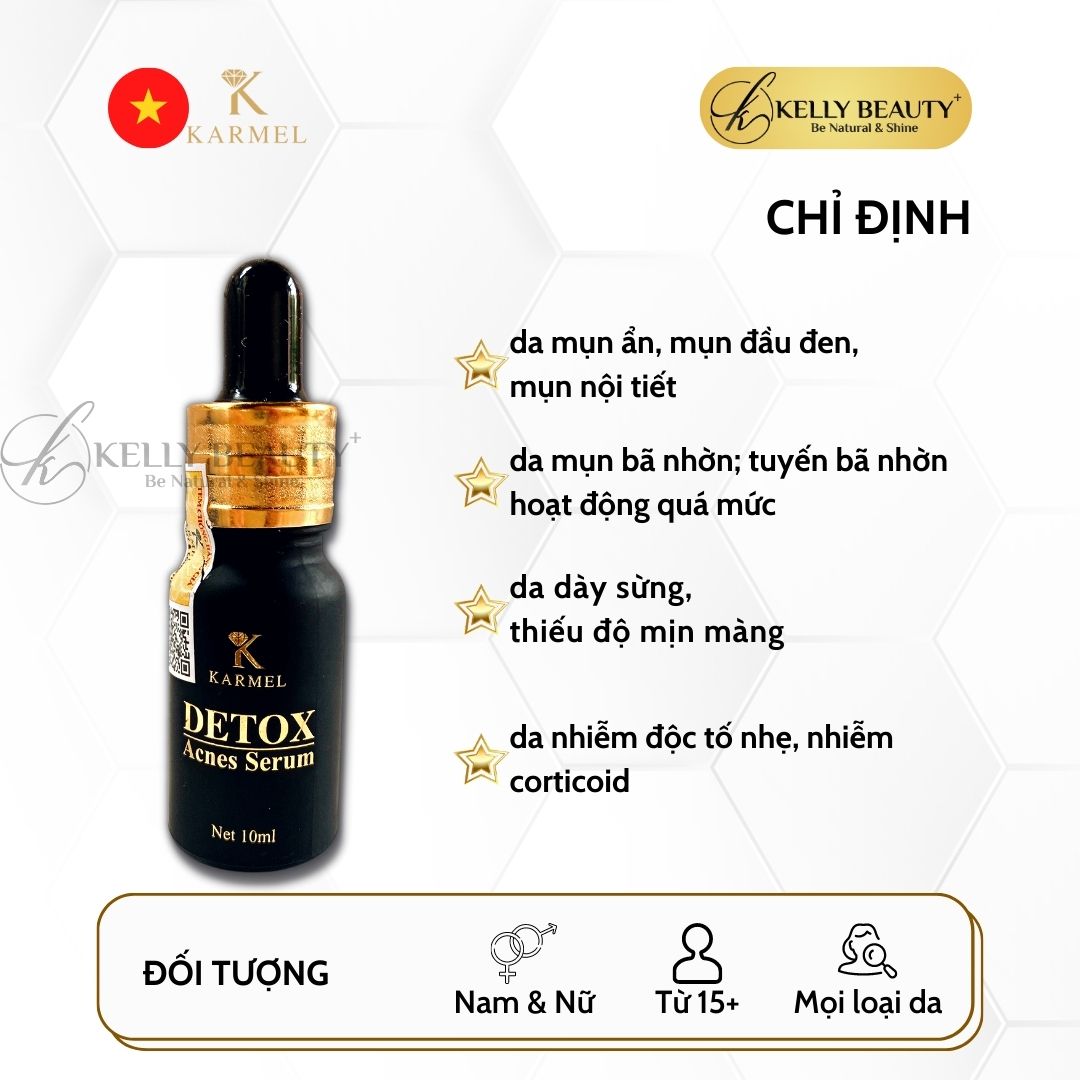 Karmel Detox Acnes Serum - Giải Quyết Mụn Ẩn, Bã Nhờn; Da Nhiễm Corticoid | Kelly Beauty