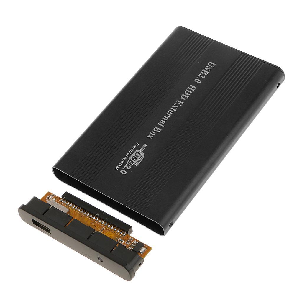 2pcs USB2.0 HDD Hard Drive External Enclosure 2.5" IDE PATA HDD Case Black