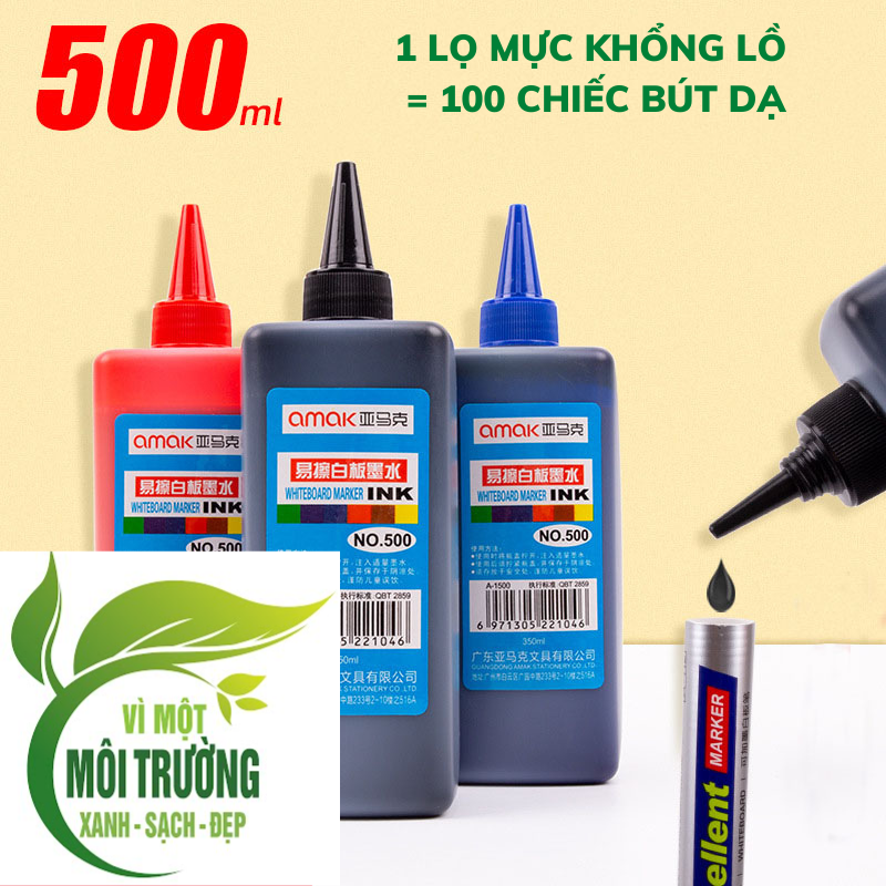 Bình mực đổ bút bảng trắng 500ml