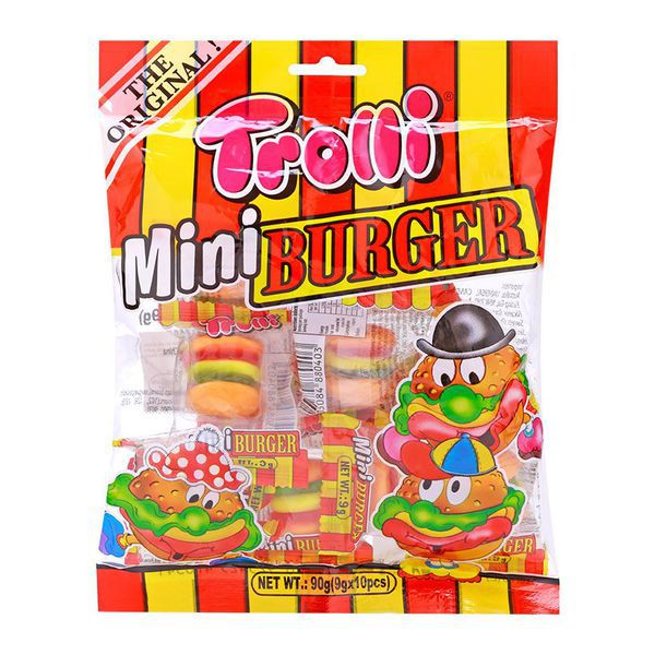 Combo 3 gói Kẹo dẻo Trolli Mini Burger 90gr (10 viên)