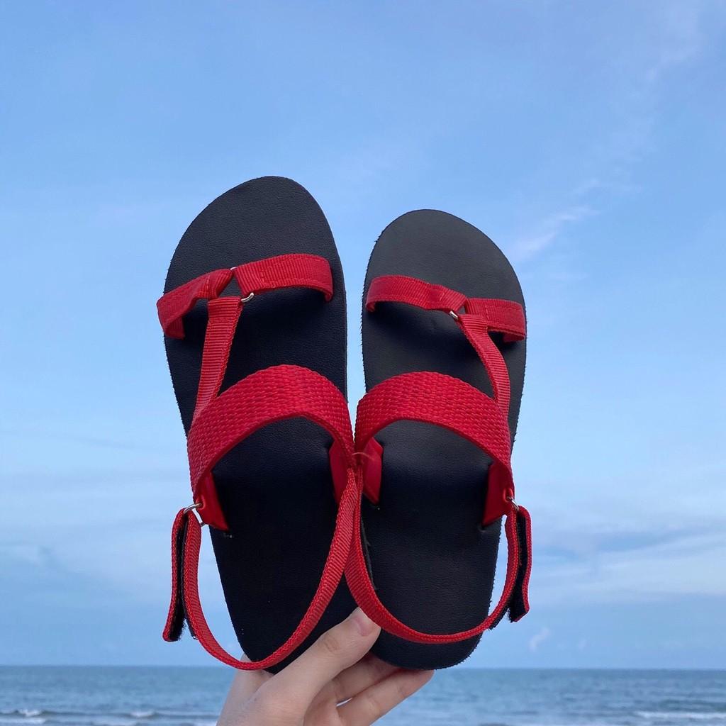 Sandal đồng nai dép sandal nữ ( đế đen quai đỏ ) size từ 35 nữ đến 42 nữ size khác ib chọn thêm