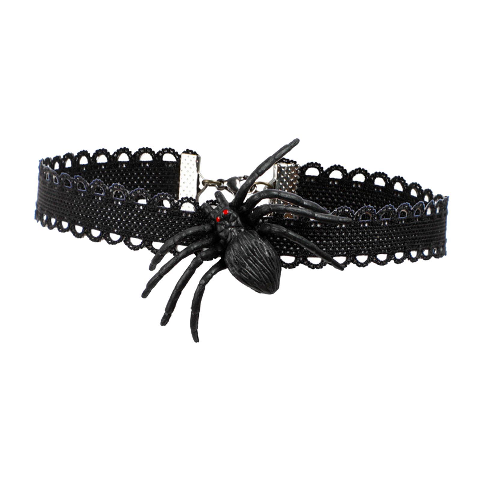 Punk Style Necklace Halloween Pendant Necklace Halloween Gifts Makeup Jewelry Retro Style Lace Neck Chain for Holidays Halloween Prom