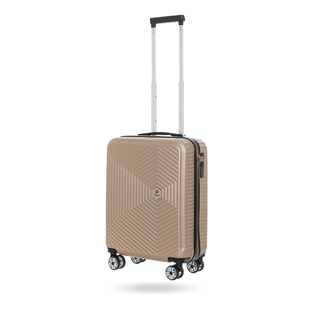 Vali Kéo Du Lịch Lug Thương Hiệu Aber Ab1195 Size 20, Nhựa Abs Hạn Chế Trầy Xước, Khóa Số Bảo Mật An Toàn - Champange - 20Inch