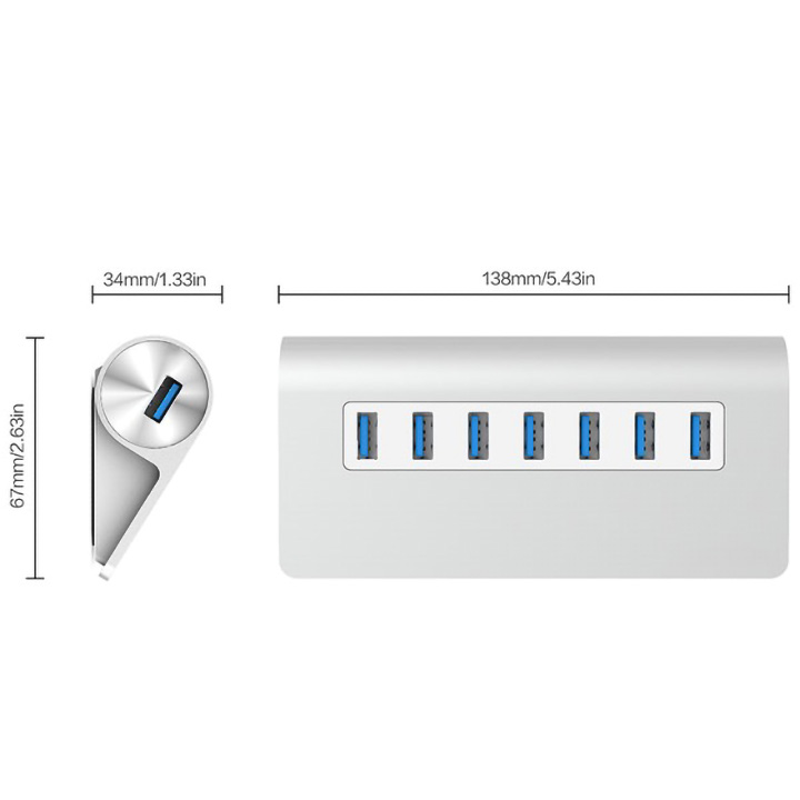 Bộ hub chia 7 cổng USB 3.0 M3H7