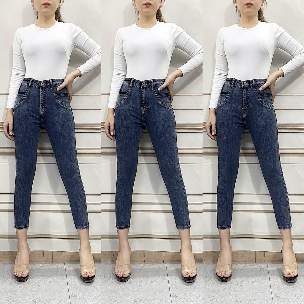 Quần jeans nữ lưng cao lửng 70cm/ L0158x