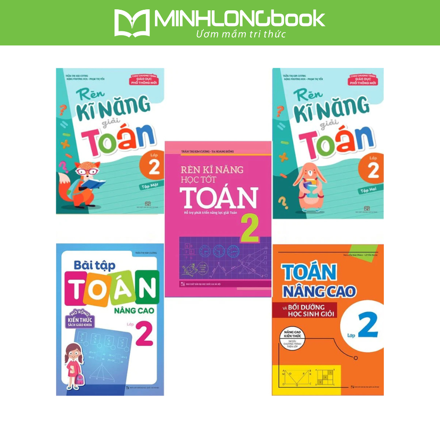 Sách: Combo 5 Cuốn:  Toán Nâng Cao Lớp 2 + Rèn Kĩ Năng Học Tốt Và Giải Toán Toán Lớp 2