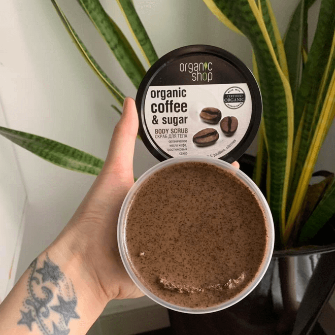 Tẩy Tế Bào Chết Toàn Thân Organic Shop Organic Brazilian Coffee &amp; Sugar Body Scrub 250ml - Hương Cà Phê( không xuất hóa đơn đỏ)