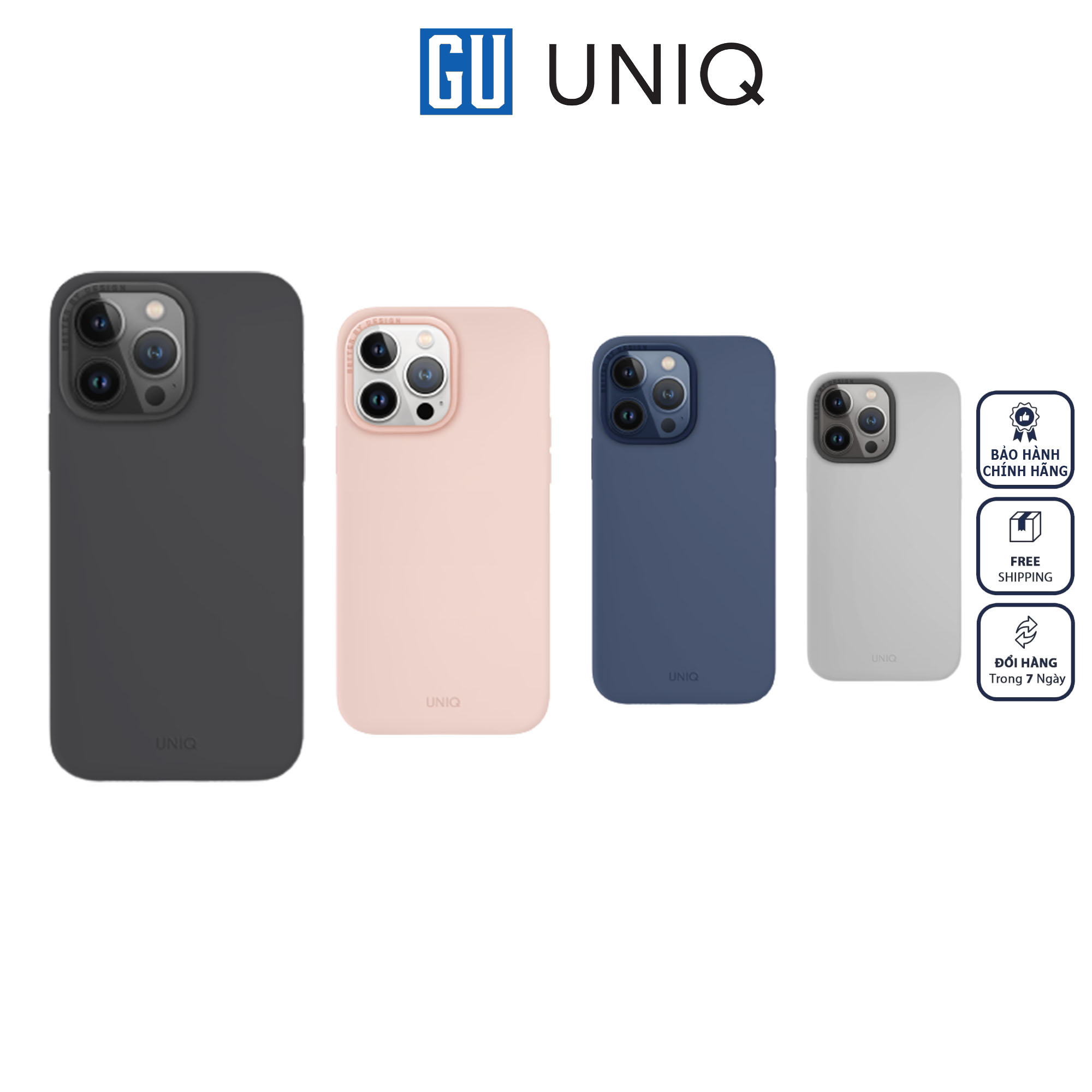 Ốp UNIQ Hybrid Magclick Charging Lino Hue Dành Cho iPhone 15 Pro/ 15 Pro Max Tích Hợp Với Sạc Không Dây Hàng Chính Hãng