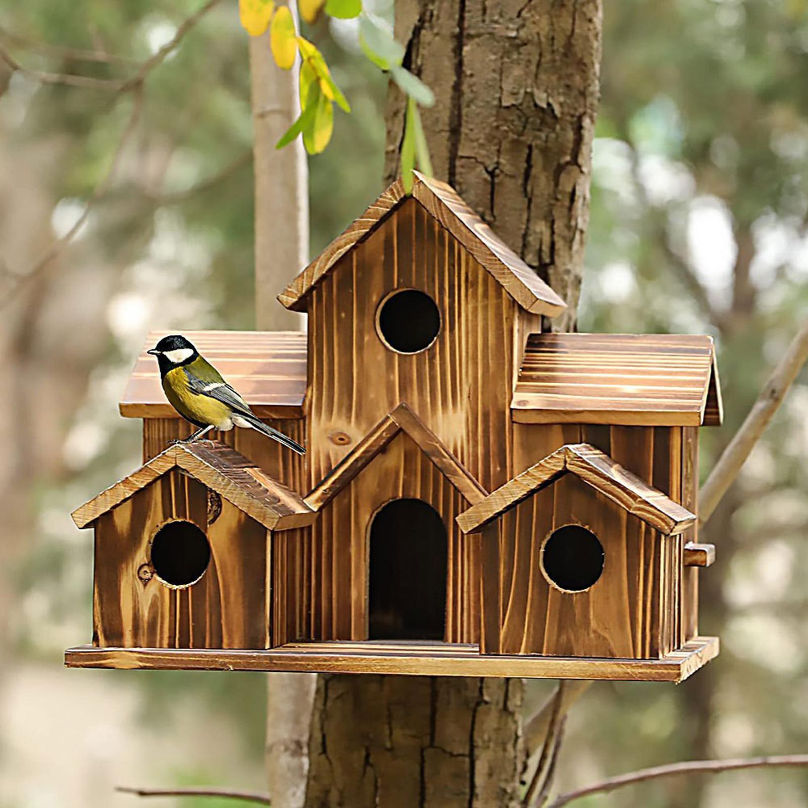 Bluebird Finch Cardinals House Hanging Bird House for Backyard Yard Outdoor