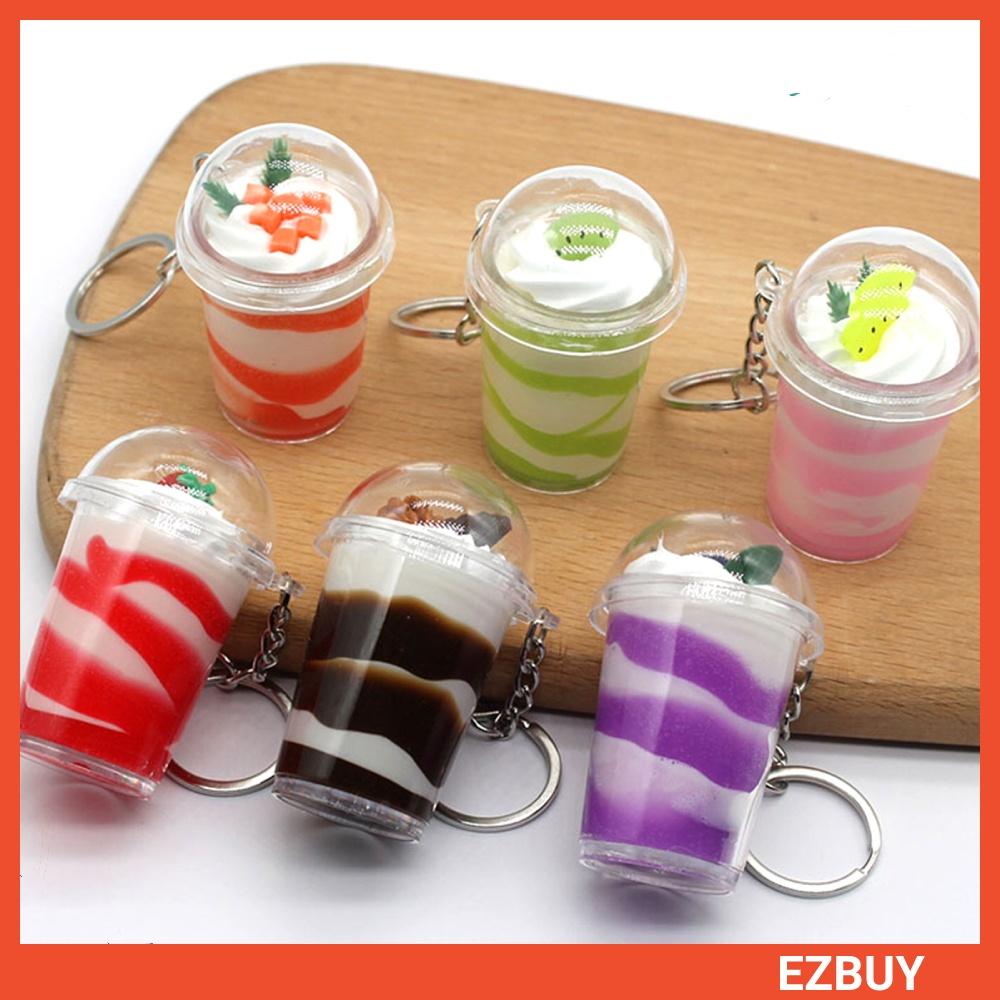 Móc Chìa Khóa Hình Ly Kem Bằng Silicone