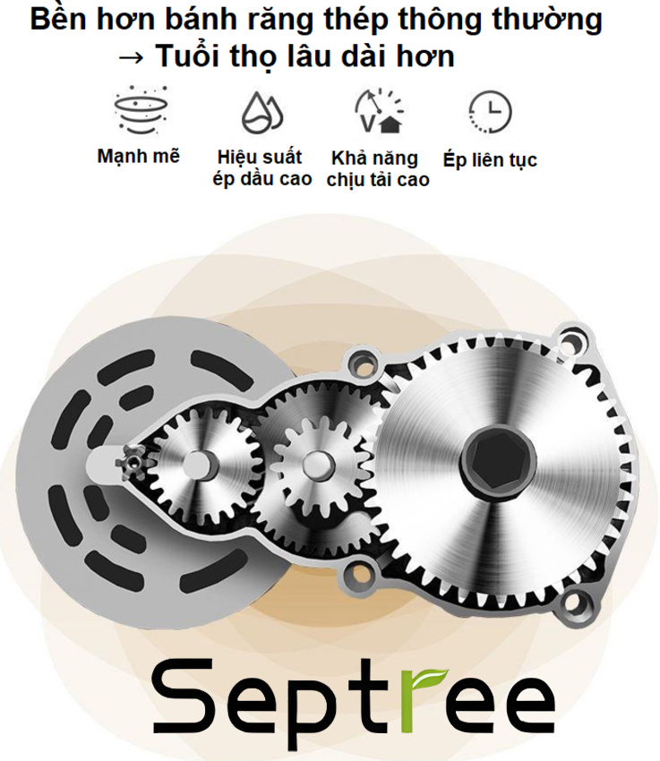 Máy ép dầu ăn thực vật, dùng trong gia đình thương hiệu Mỹ cao cấp Septree Z6 - Công suất 1250W - Hàng Chính Hãng (BH 1 NĂM)