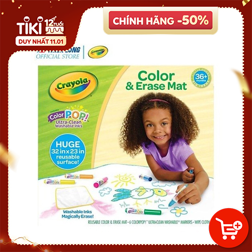 Bộ thảm tập tô màu cho bé - có thể xóa được Crayola Color &amp; Erase Mat