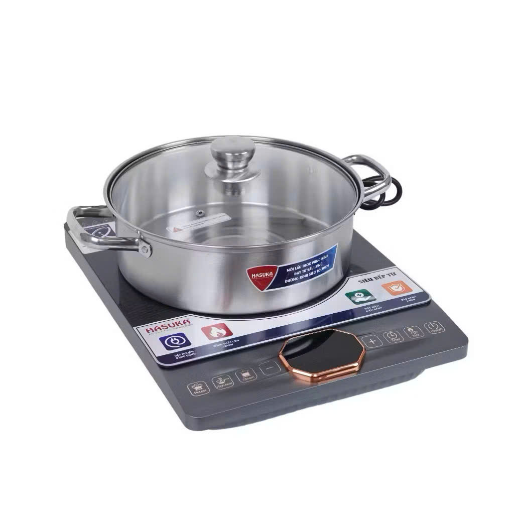 BẾP ĐIỆN TỪ ĐƠN CAO CẤP HASUKA HSK-624 (2850W)-HÀNG CHÍNH HÃNG
