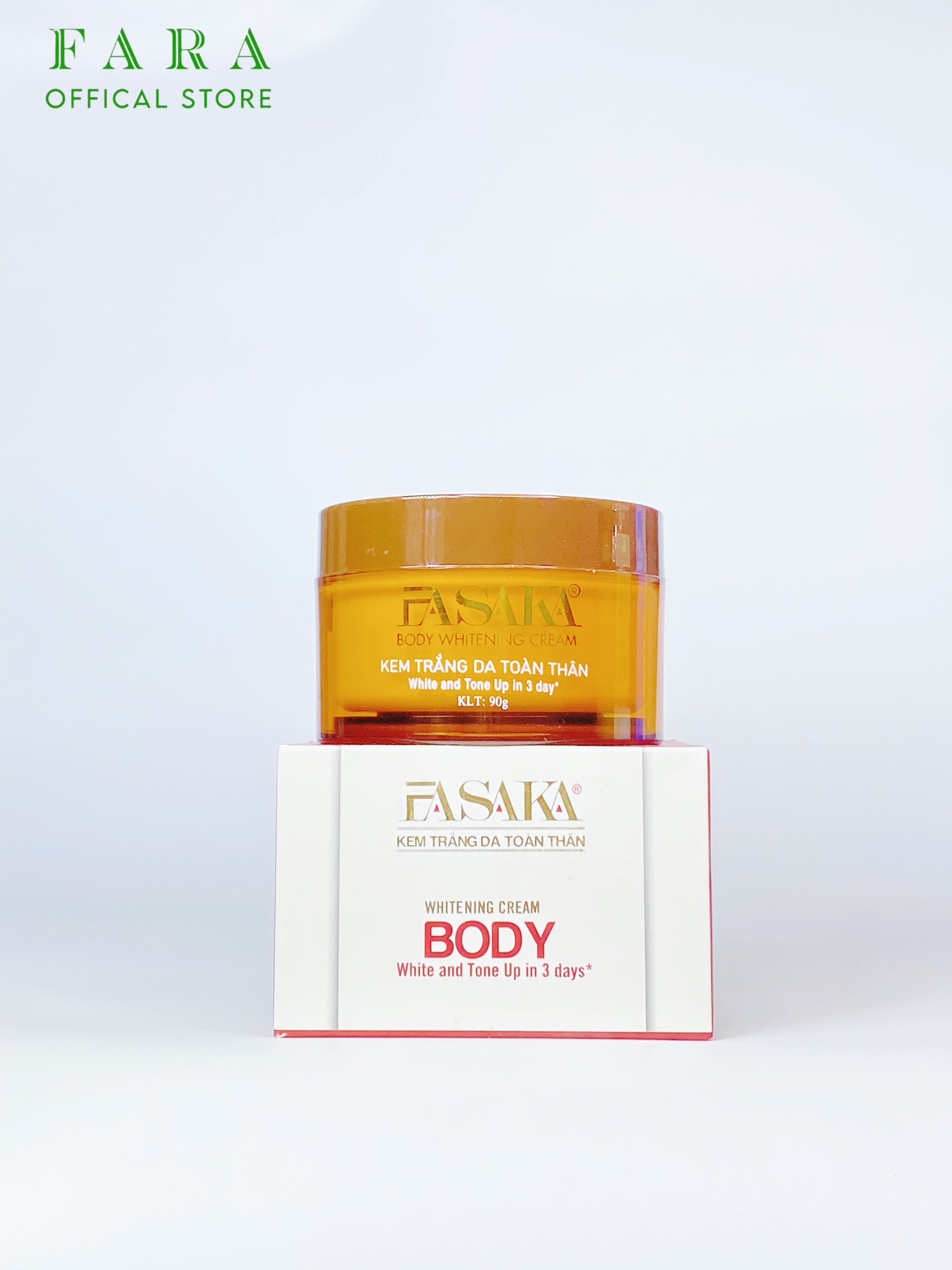 Combo Kem Cốt Dưỡng Trắng Body Fasaka 90g Và Kem Chống Nắng Fasaka 60ml