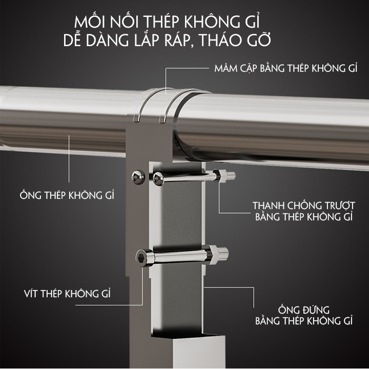 Kệ để xong nồi inox - Giá để xong nồi