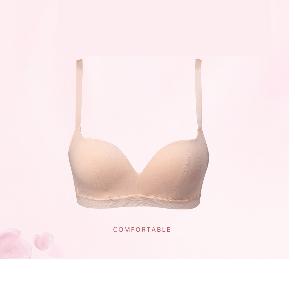 Áo lót nữ nâng ngực đệm mút dày Triumph Simply Natural Mesh HU 3410 chất liệu Cotton mềm mịn, công nghệ không gọng thần kỳ giúp nâng đẩy ngực tuyệt đối