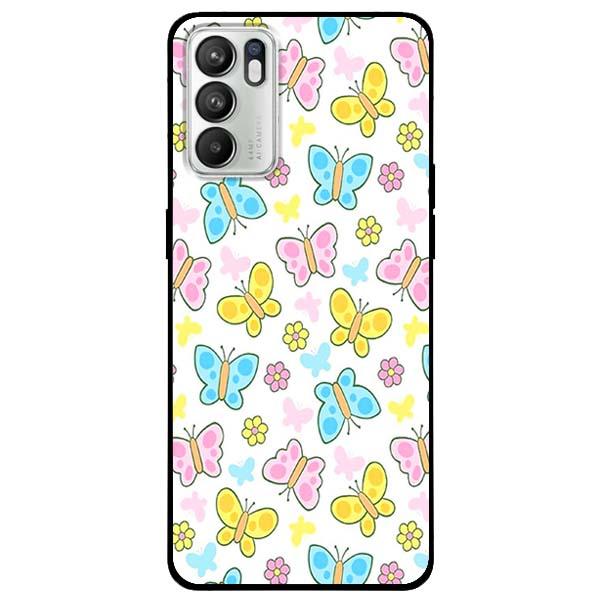 Ốp lưng dành cho Oppo Reno 6 - Reno 6 5G - Reno 6Z 5G - Bướm Vàng Xanh