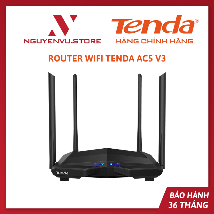 Router WiFi Tenda AC10 V4 | 2 Băng Tần Chuẩn AC1200 - Hàng Chính Hãng
