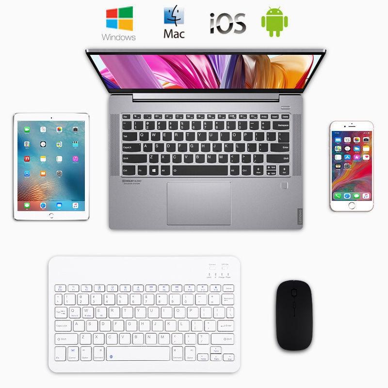 Bàn phím Bluetooth không dây mỏng cho Windows / Android / Ios giảm ồn, gọn nhẹ, đa thiết bị, Mac/ PC