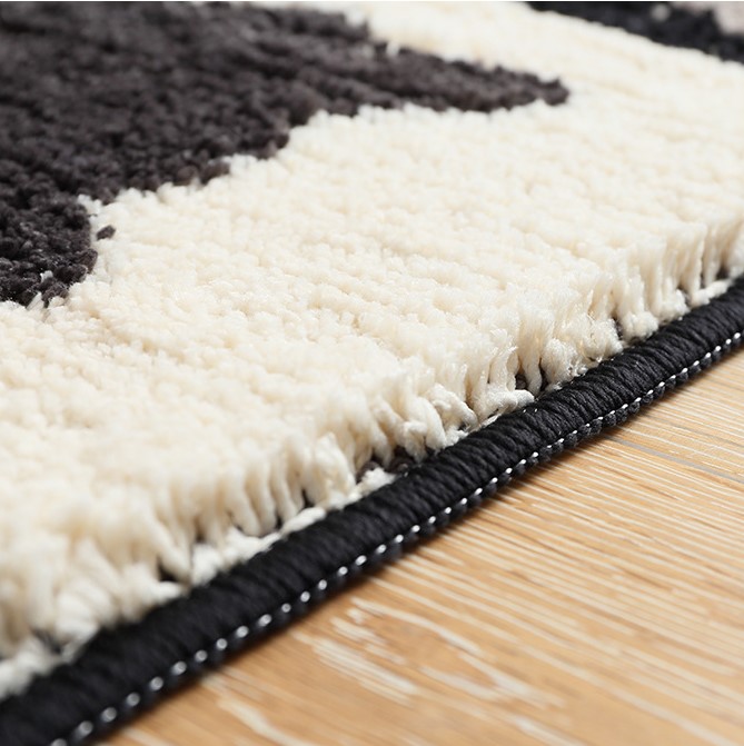 Thảm Cotton Len Mèo Đen Xám PA9218