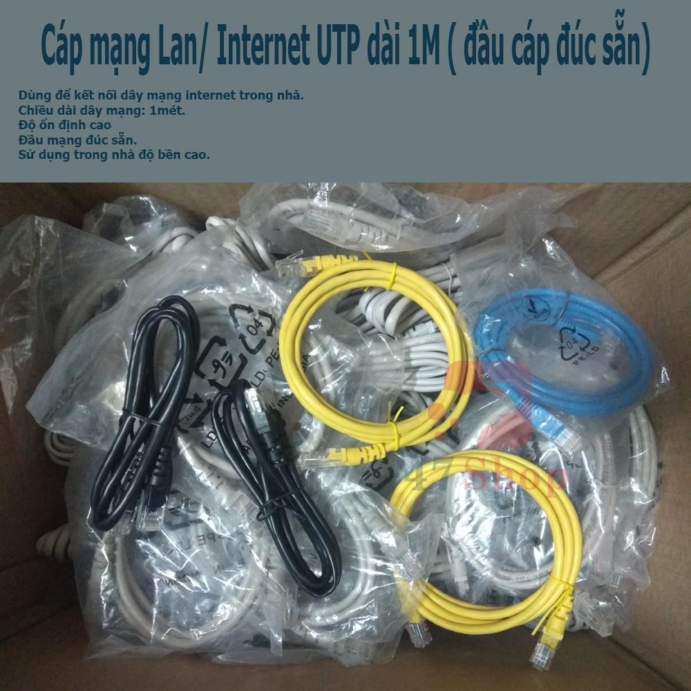 Cáp Mạng Đúc CAT5e Dài 1M Bấm Sẵn Hai Đầu