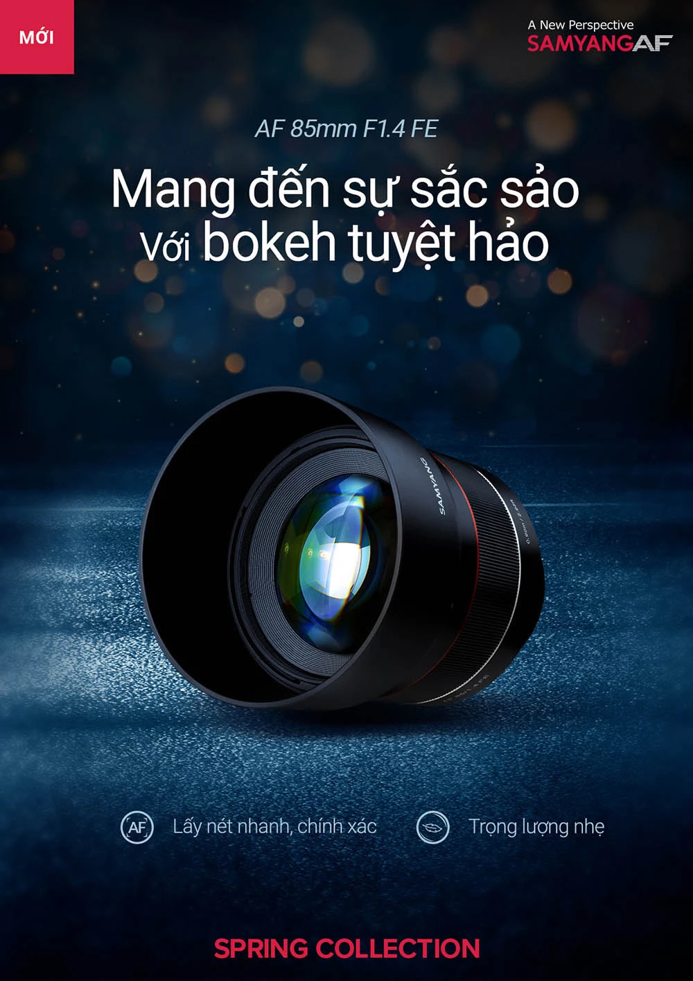 Ống kính máy ảnh tele Samyang af 85mm f1.4 Cho Nikon F full frame - Hàng chính hãng