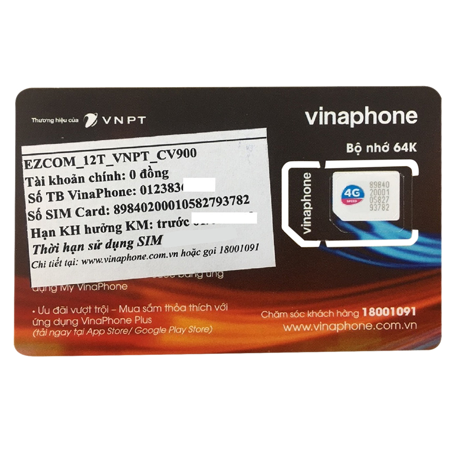 Sim 4G Vinaphone Trọn Gói 12 Tháng (5gb/Tháng) - Hàng Chính Hãng