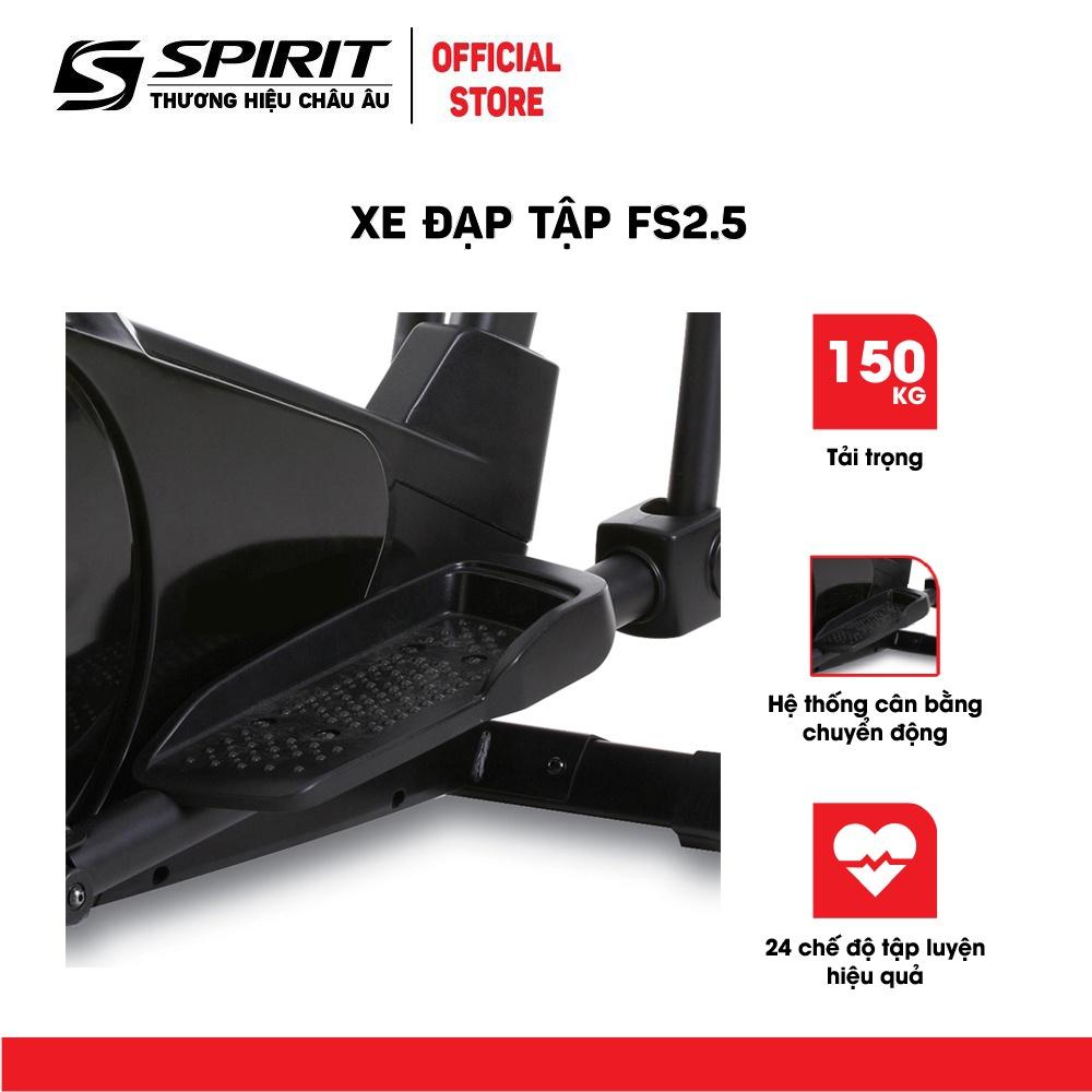 Xe trượt tuyết Spirit FS2.5, cảm biến nhịp tim, thiết kế nhỏ gọn, 24 chế độ tập, bảo hành chính hãng