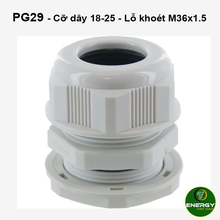 ỐC XIẾT CÁP NHỰA KÍN NƯỚC PG-7, PG-9, PG-11, PG-13.5, PG-16, PG-19, PG-21, PG-25, PG-29 - Giá Cho 20 Cái