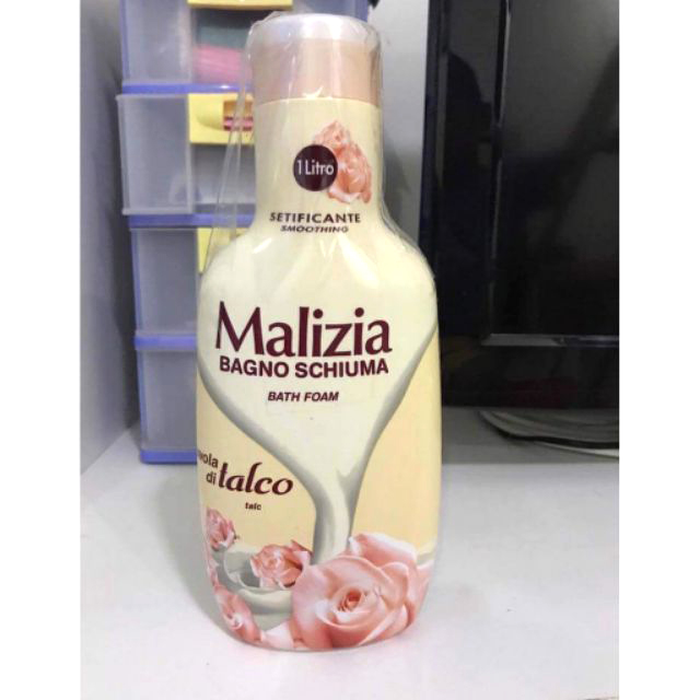 Sữa tắm bột hoạt thạch Malizia Delicate Bath Foam 1000ml + Móc khóa