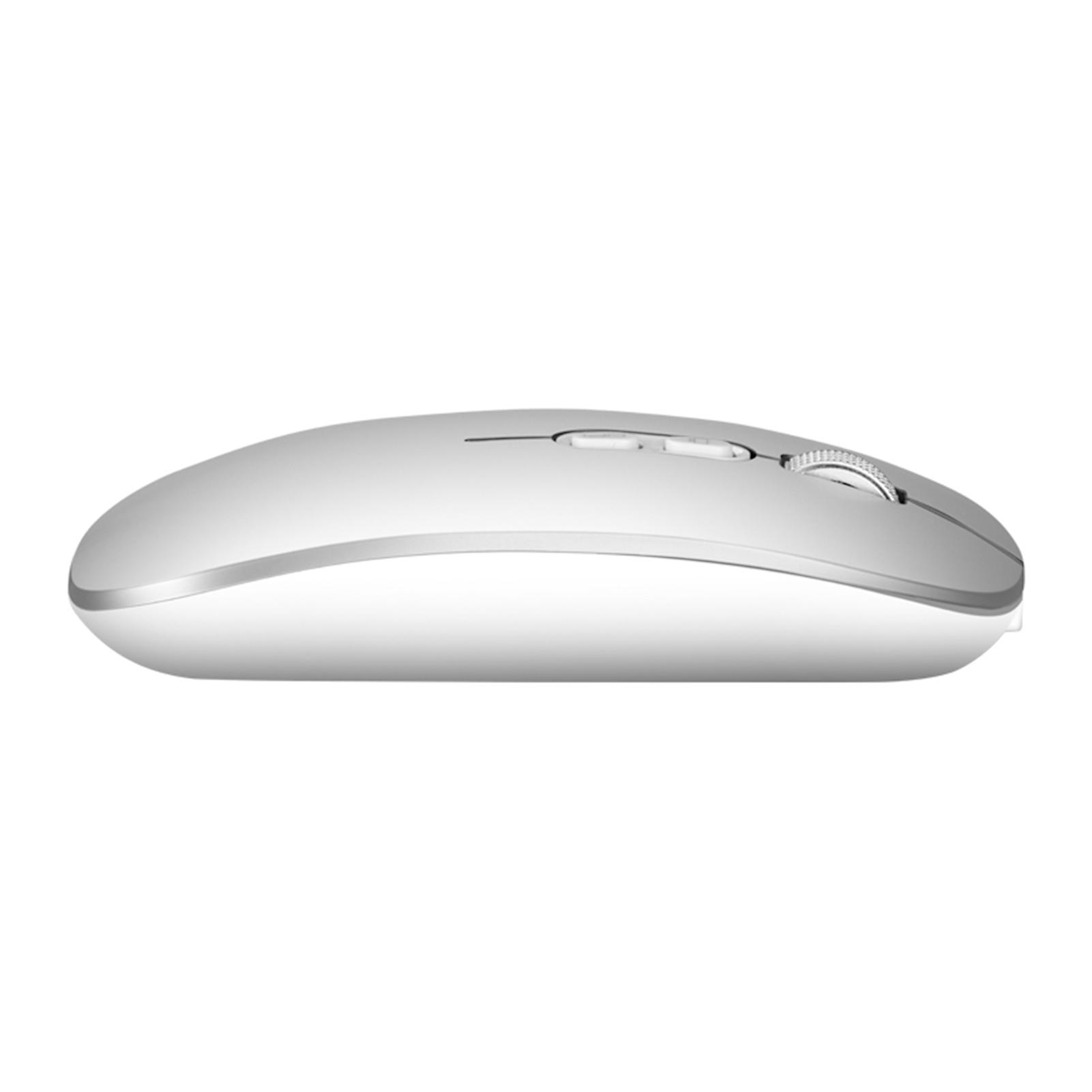 M103 2.4G+BT5.1 Chuột không dây hai chế độ Chuột văn phòng công thái học 3 bánh răng có thể điều chỉnh DPI tích hợp Pin Lithium 500mAh màu bạc