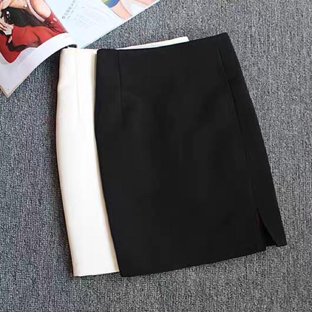 Chân Váy Bút Chì Sẻ Đùi Dáng Ngắn 45cm