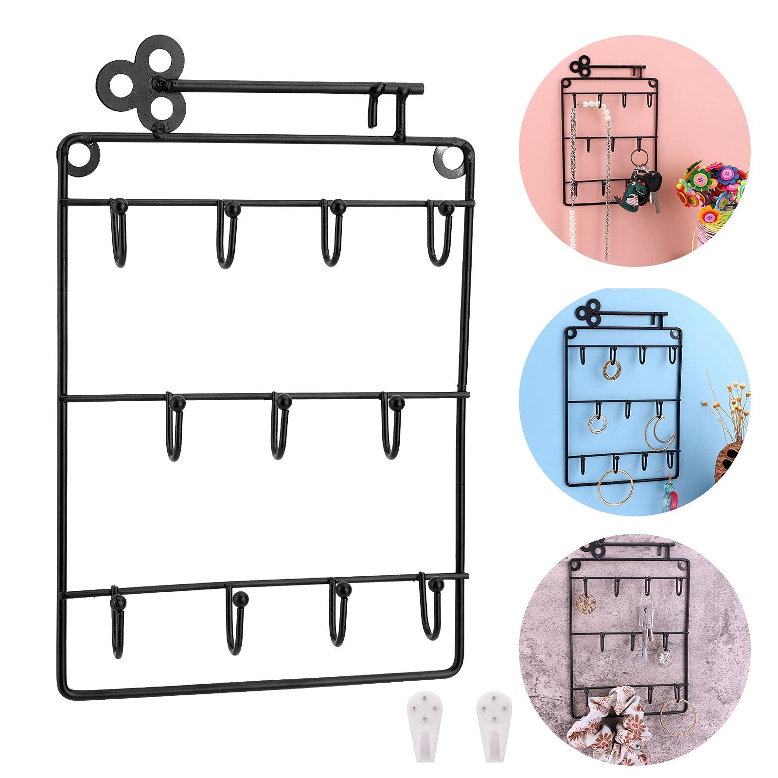 Người giữ khóa trang trí Tường gắn trên 11 Key Key và Bàn phím tổ chức dây buộc làm bằng kim loại cho nhà bếp vào, bùn, văn phòng tại nhà màu đen