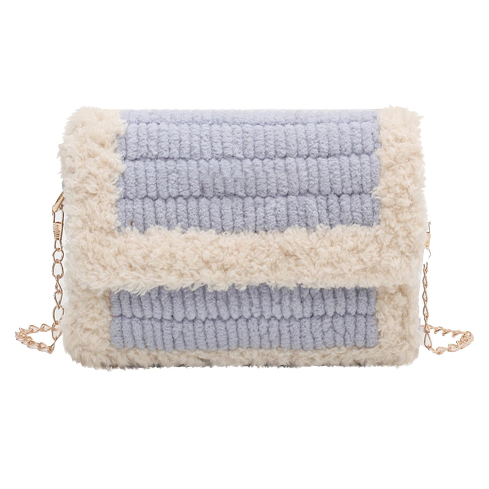 Bag DIY Materials with Straps Hand Knit Woven Bag Bag Knitting Plastic Mesh Template Bag Making Kit