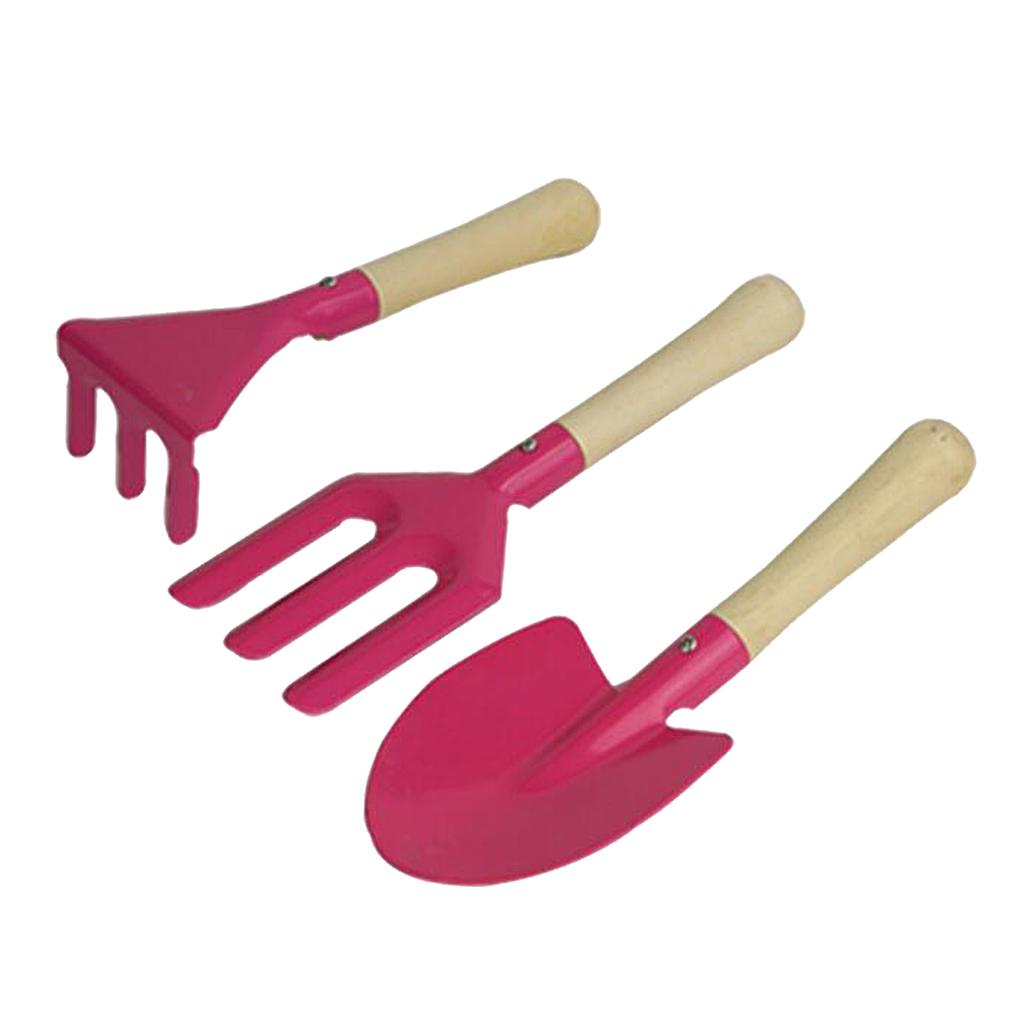 3 Cái Mini Metal Rake Sh Xẻng Fork Set Kids Beach Sandbox Toy