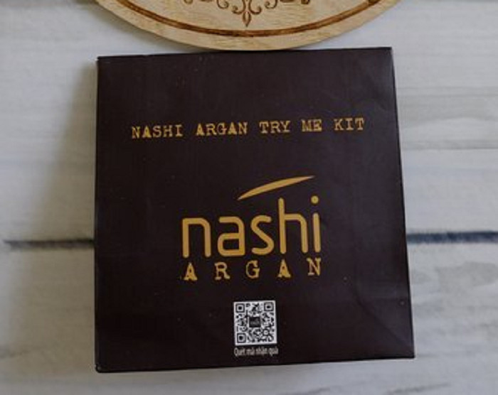 BỘ NASHI ARGAN TRY ME KIT (GỘI 15ML + XẢ 15ML + HẤP 20ML +TINH DẦU 5ML)