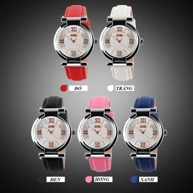 Đồng hồ nữ SKMEI 9075 dây da thời trang