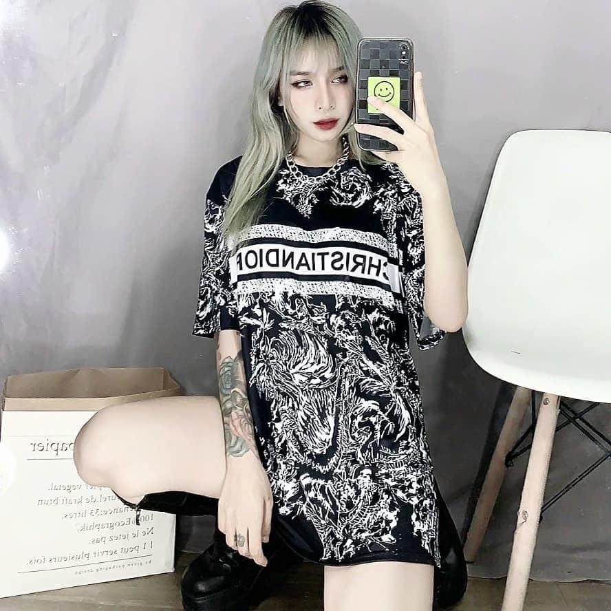 Áo thun tay lỡ CH-DIOR