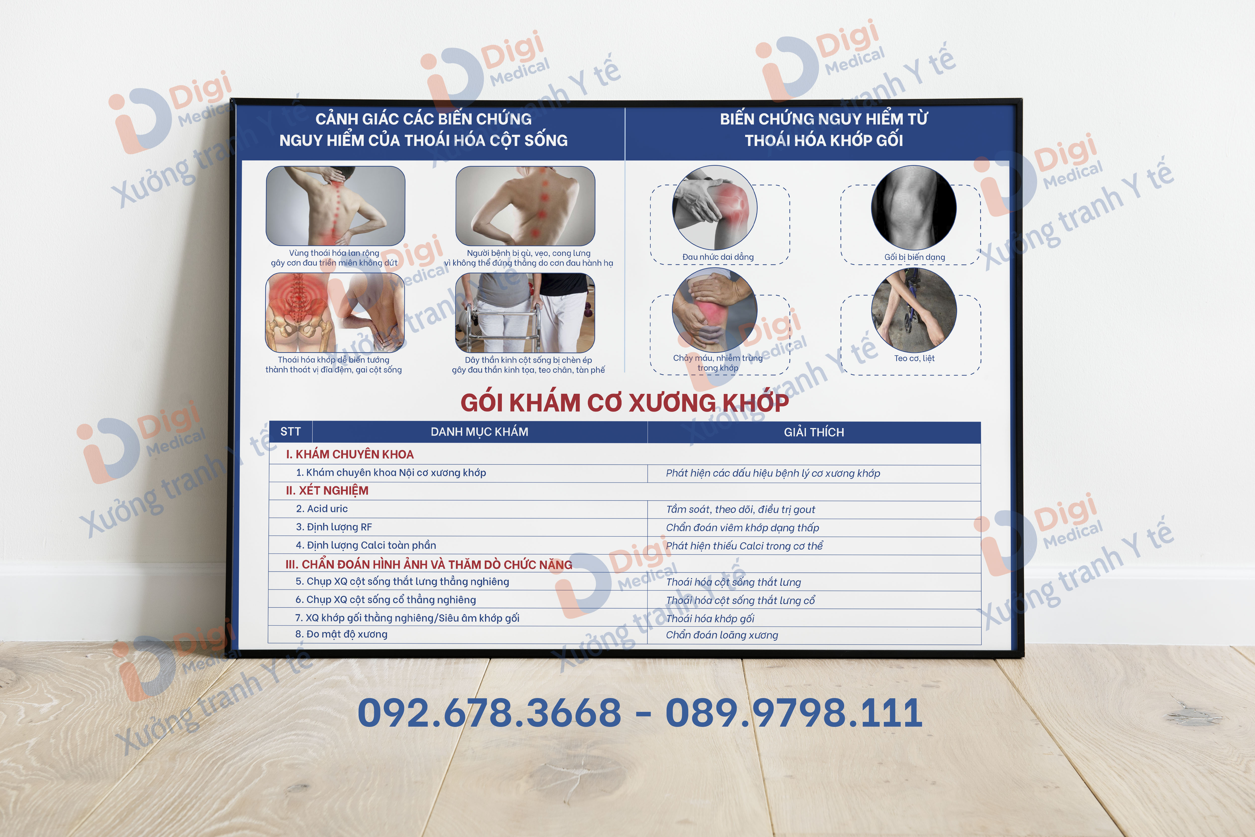 (Tranh Khung) Tranh Khám Cơ Xương Khớp - DIGIMEDICAL