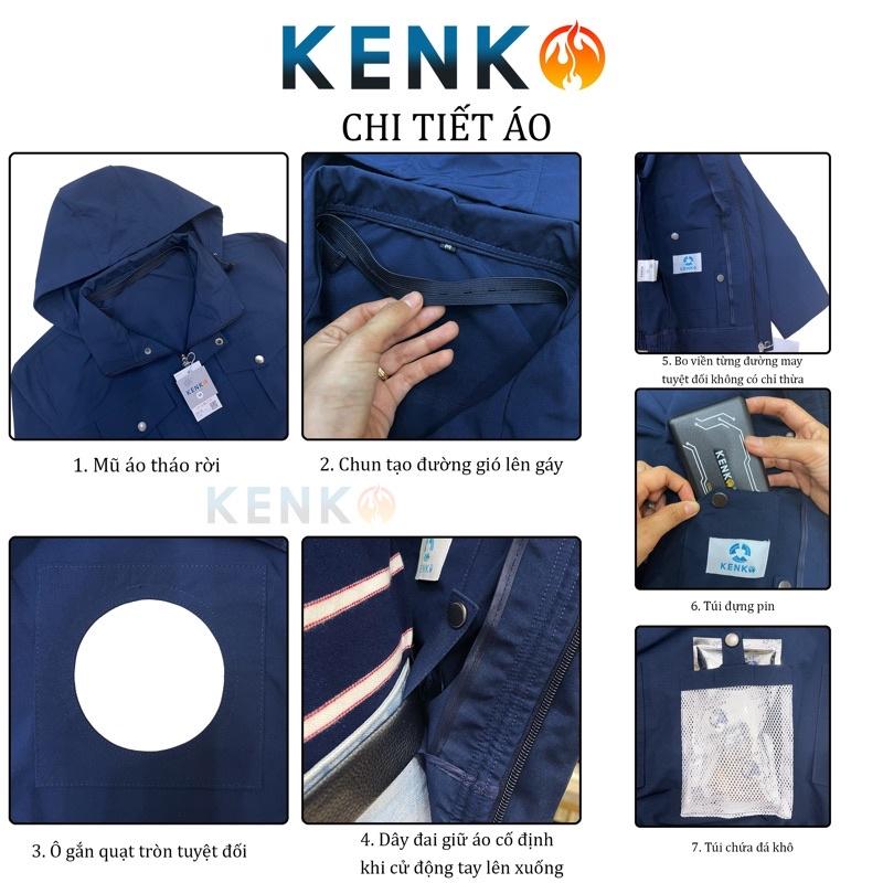 Áo điều hòa KENKO K03 pin 20000mah kèm đá khô bảo hành 12 tháng