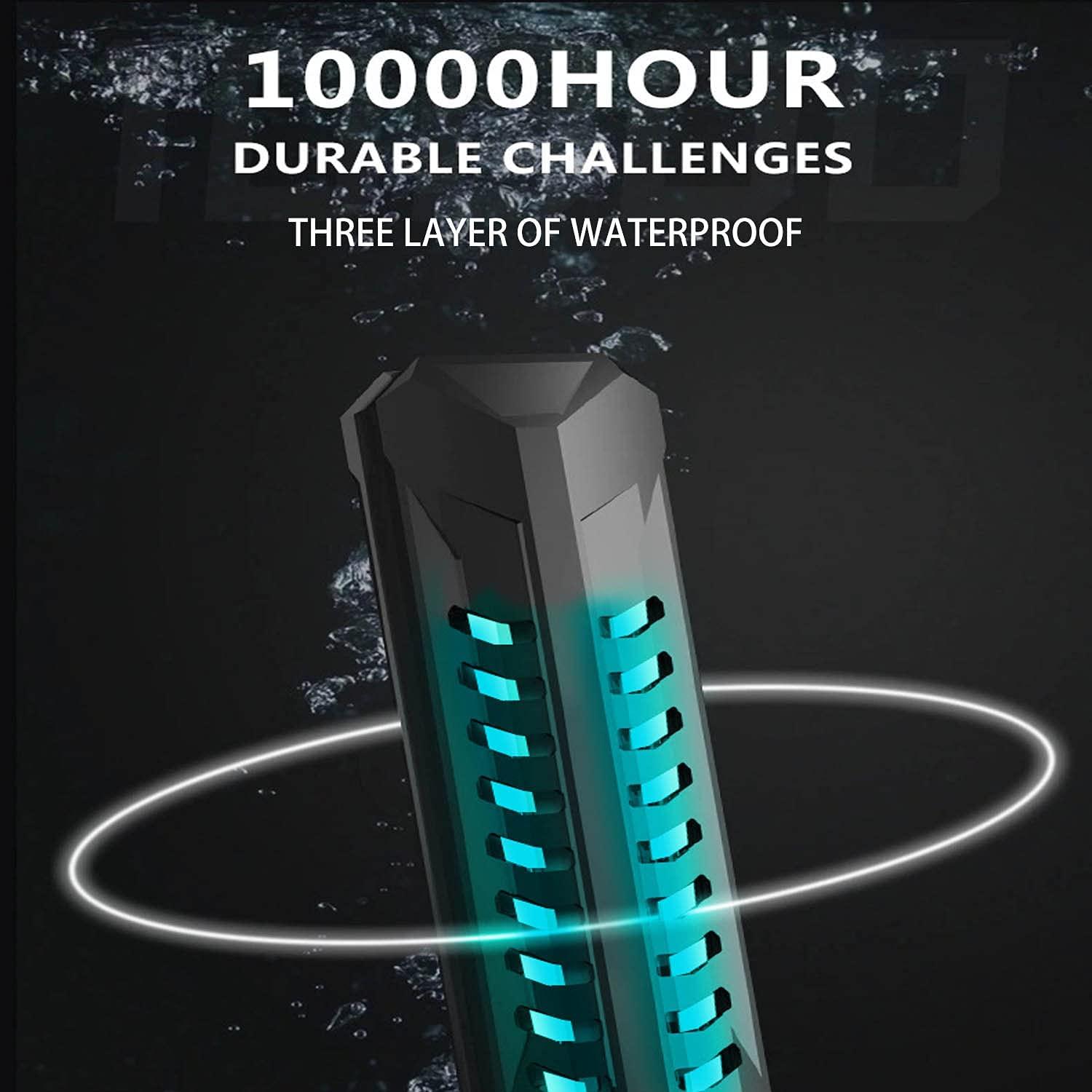 Đèn làm sạch hồ cá, đèn lặn khử trùng UV 15 W, có hẹn giờ