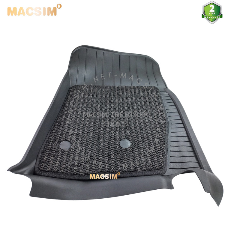 Thảm lót sàn 2 lớp xe ô tô TOYOTA LAND CRUISER 2009- đến nay Nhãn hiệu Macsim 3W chất liệu nhựa TPE đúc khuôn cao cấp - màu đen